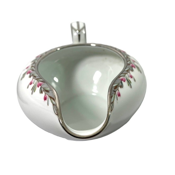 Vintage Noritake Petite 5507 Porcelain China Sugar Bowl‎ & Creamer Gray Pink - Picture 7 of 12